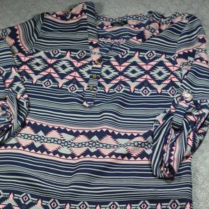 Rue 21 Size M Tribal Patterned Flowy Hi Low Dress
